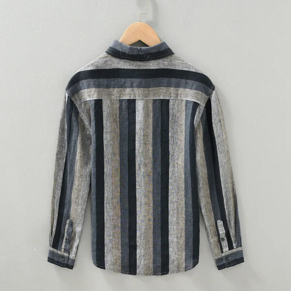 Odin - Chemise en Lin Rayée - Élégant - Hommes – Image 2