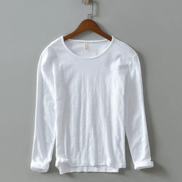 Jef - T-shirt en coton à manches longues - Décontracté - Hommes – Image 4