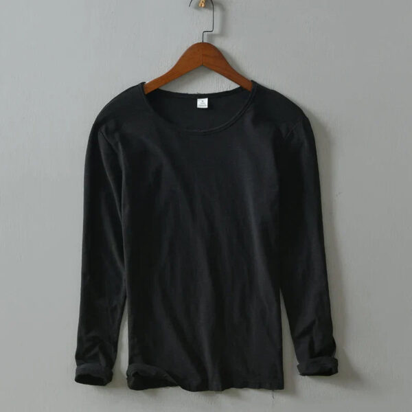 Jef - T-shirt en coton à manches longues - Décontracté - Hommes