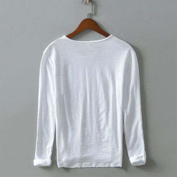 Jef - T-shirt en coton à manches longues - Décontracté - Hommes – Image 5