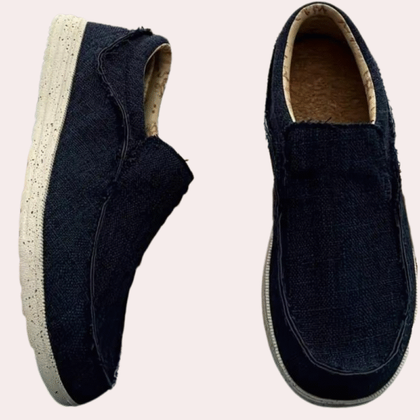 Mocassins pour hommes - Confort respirant - Design intemporel - Noir – Image 5