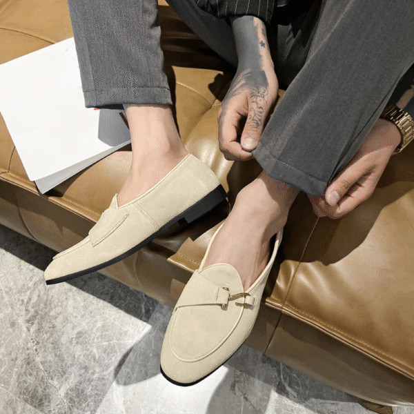 Mocassins pour hommes - Cuir bovin luxe - Légers et confortables – Image 4