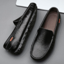 Chaussures en cuir pour hommes - Chaussures à enfiler confortables - Design intemporel