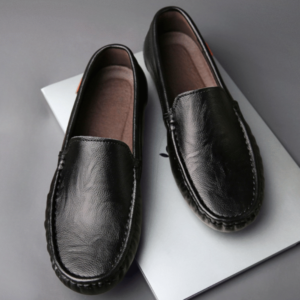 Chaussures en cuir pour hommes - Chaussures à enfiler confortables - Design intemporel – Image 2
