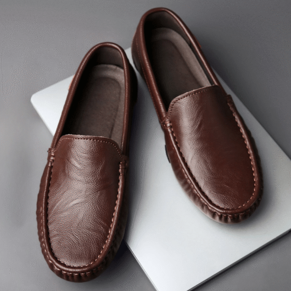 Chaussures en cuir pour hommes - Chaussures à enfiler confortables - Design intemporel – Image 5
