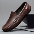 Chaussures en cuir pour hommes - Chaussures à enfiler confortables - Design intemporel