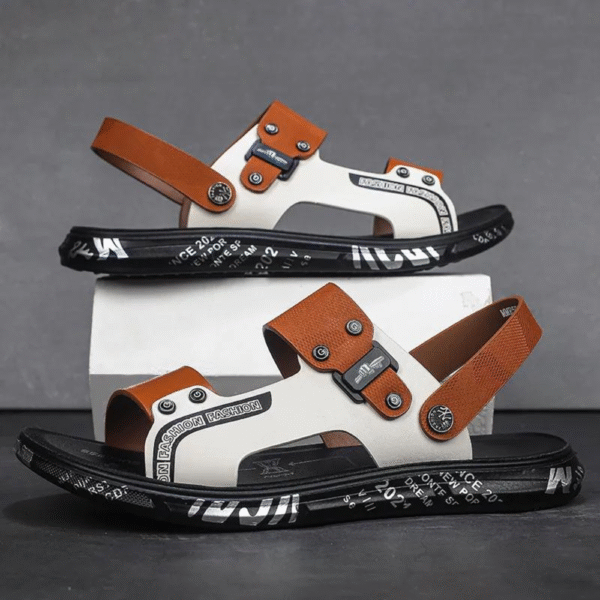 Sandales pour hommes en cuir - Confort de luxe - Ajustement léger – Image 8