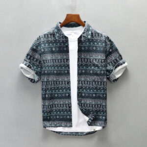 Jeroen - Chemise Imprimée Vintage - Confortable - Hommes