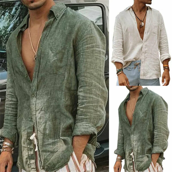 Daan - Chemise en Lin - Respirant - Style Décontracté - Hommes – Image 2