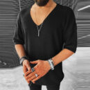 Edwy - T-shirt en maille décontracté - Surdimensionné - Hommes