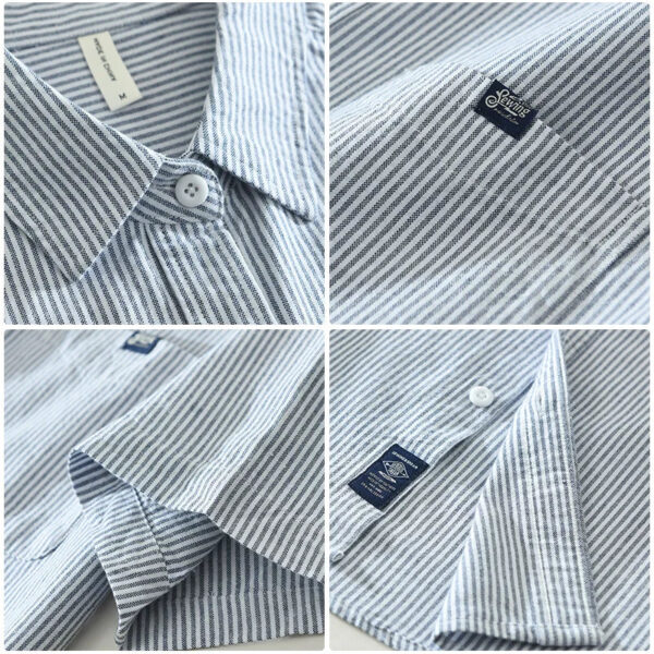 Lex - Chemise rayée décontractée - Élégant - Hommes – Image 6