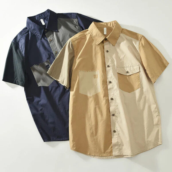 Khalid - Chemise à Patches Décontractée - Tendance - Hommes – Image 6