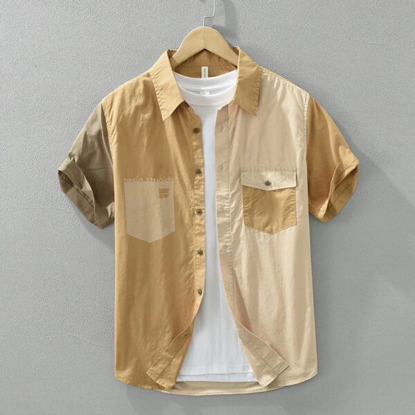 Khalid - Chemise à Patches Décontractée - Tendance - Hommes – Image 3