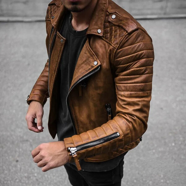 Alphonse – Veste En Cuir De Haute Qualité Pour Hommes, Durable Et Élégante – Image 3