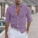 Sander - Chemise en Lin pour Hommes - Respirant - Style Décontracté