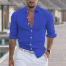Sander - Chemise en Lin pour Hommes - Respirant - Style Décontracté