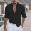 Sander - Chemise en Lin pour Hommes - Respirant - Style Décontracté