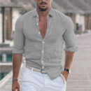 Sander - Chemise en Lin pour Hommes - Respirant - Style Décontracté