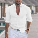 Sander - Chemise en Lin pour Hommes - Respirant - Style Décontracté