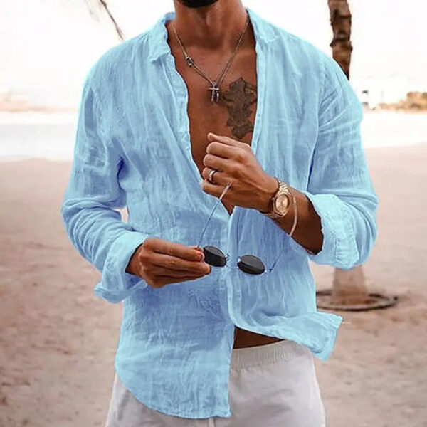 Hugo - Chemise en lin - Respirant - Hommes – Image 7