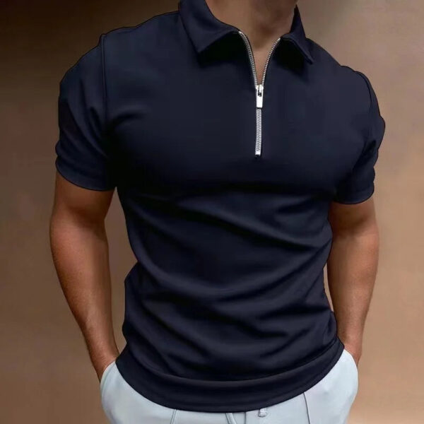 Philip - Polo Halfzip - Confort Moderne - Hommes – Image 9