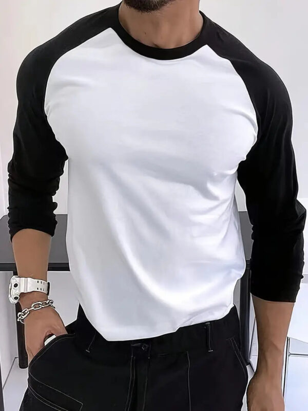 Jerron - T-shirt Raglan à Manches Longues Derby - Décontracté - Hommes