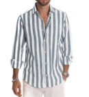 Reece - Chemise en Coton Rayé - Intemporel - Hommes