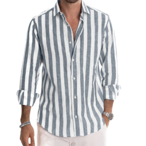 Reece - Chemise en Coton Rayé - Intemporel - Hommes