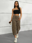 Vallie - Pantalon banane imprimé léopard pour femme