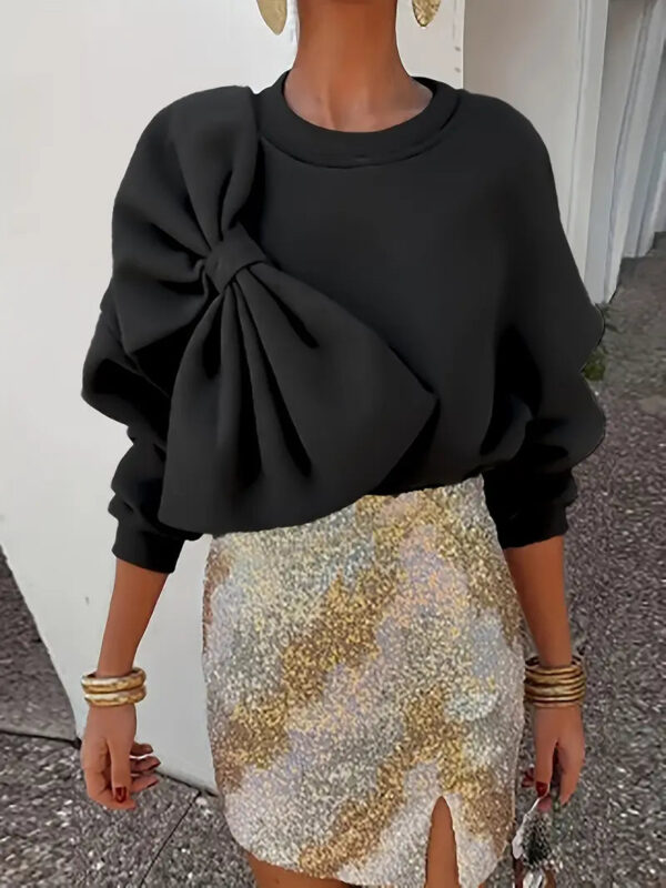 Adele - Sweat-shirt femme avec gros détail noeud – Image 3