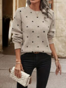 Bernadette - Pull tricoté à pois
