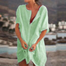 Geneva - Robe de plage aérée avec fermeture à boutons