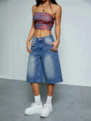 Wilda - Short en jean taille haute tendance pour femme