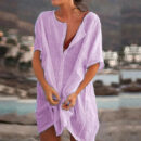 Geneva - Robe de plage aérée avec fermeture à boutons
