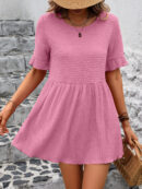 Evie - Blouse ample à col rond avec manches courtes à volants