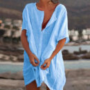 Geneva - Robe de plage aérée avec fermeture à boutons