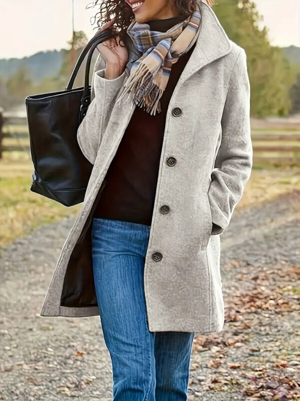 Belva - Manteau boutonné élégant et stylé – Image 3