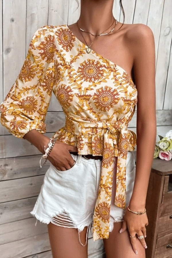 Aveline - Top élégant asymétrique à une épaule – Image 2