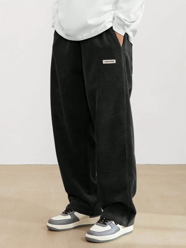Pantalon en velours côtelé pour homme avec poches - Braun – Image 6