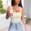 Arabella - Body élégant en maille côtelée avec encolure carrée