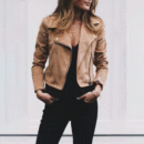 Marielle – Veste courte en daim