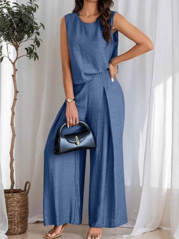 Carmina - Haut sans manches et pantalon à jambe large – Image 3