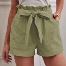 Penny - Short en coton à taille haute avec bordures à volants