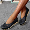 Phoebe - Ballerines plates en cuir pour femmes