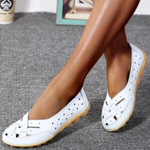 Phoebe - Ballerines plates en cuir pour femmes