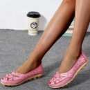 Phoebe - Ballerines plates en cuir pour femmes