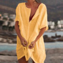 Geneva - Robe de plage aérée avec fermeture à boutons