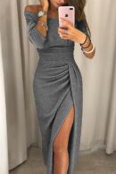 Taylor - Robes longues avec col fendu sur les hanches