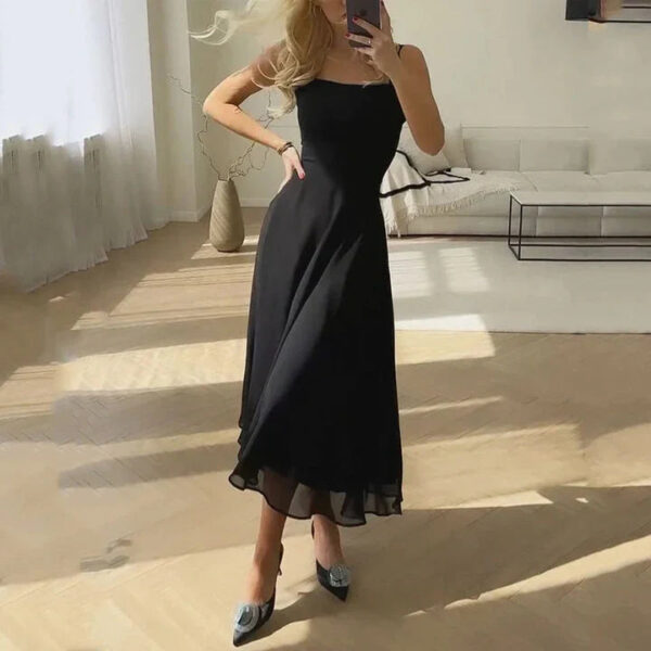 Minerva - Robe élégante sans manches de couleur unie pour femmes – Image 2