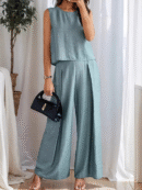 Carmina - Haut sans manches et pantalon à jambe large
